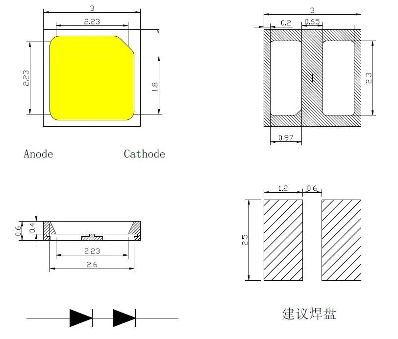 equal 3030 smd leds dimensions equal 3030 smd leds dimensions