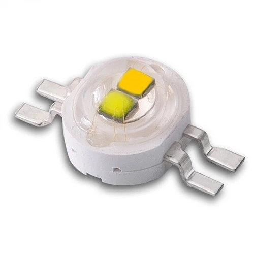 Diod cip led 3w 3000-3200k dan 6000-6500k kuasa tinggi dwiwarna